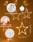 LED Stars Christmas Lights,3 Pack LED Christmas Window Lights,10 LEDs Christmas Decorations with Timer for Window Decoration, Christmas Decoration, Balcony,Party,Wedding,Warm White